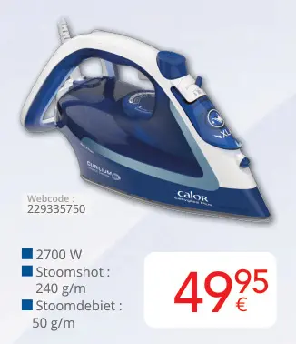 Aanbieding: Stoomstrijkijzer