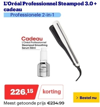 Aanbieding: L'Oréal Professionnel Steampod 3.0 + L'Oréal 