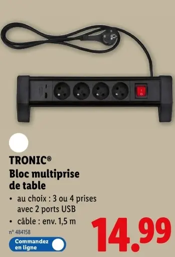 Offre: Bloc multiprise de table