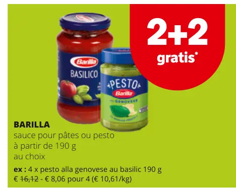 Offre: sauce pour pâtes ou pesto