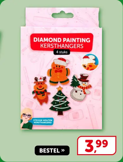 Promotie: Diamond Painting Kersthangers