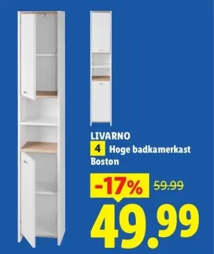 Aanbieding: Badkamerkast met 1 deur en 1 lade Boston