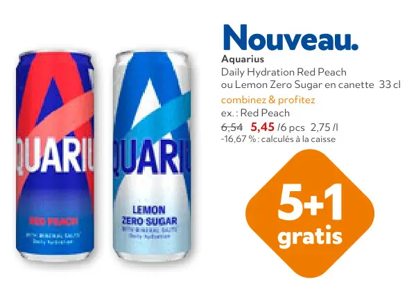 Offre: Daily Hydration Red Peach ou Lemon Zero Sugar