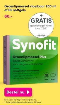 Aanbieding: Synofit Groenlipmossel vloeibaar 200 milliliter