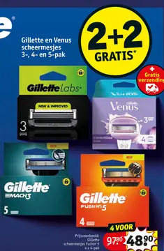 Aanbieding: Gillette en Venus scheermesjes