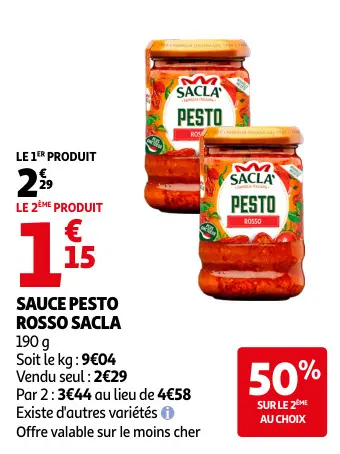 Promotie: Sauce pesto rosso