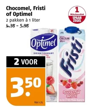 Aanbieding: Chocomel, Fristi of Optimel