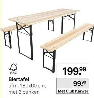 Aanbieding: Biertafel