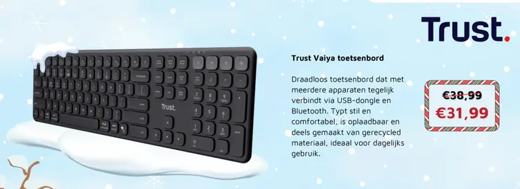Aanbieding: Trust Vaiya toetsenbord
