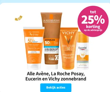 Aanbieding: Avène, La Roche Posay, Eucerin en Vichy zonne