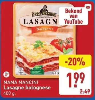 Aanbieding: MAMA MANCINI Lasagne bolognese