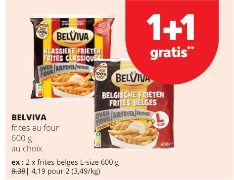 Offre: Frites au four