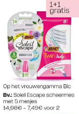 Promotie: Soleil Escape scheermes met 5 mesjes