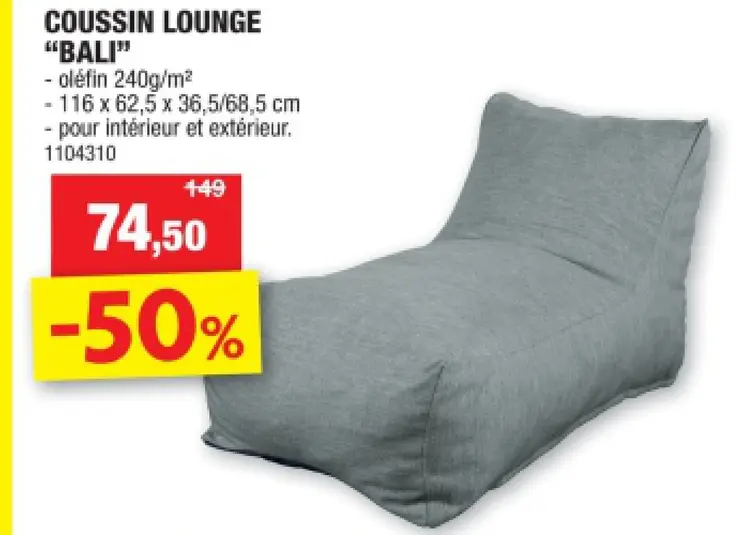 Offre: Coussin lounge "bali"