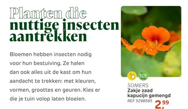 Aanbieding: Zakje zaad kapucijn gemengd