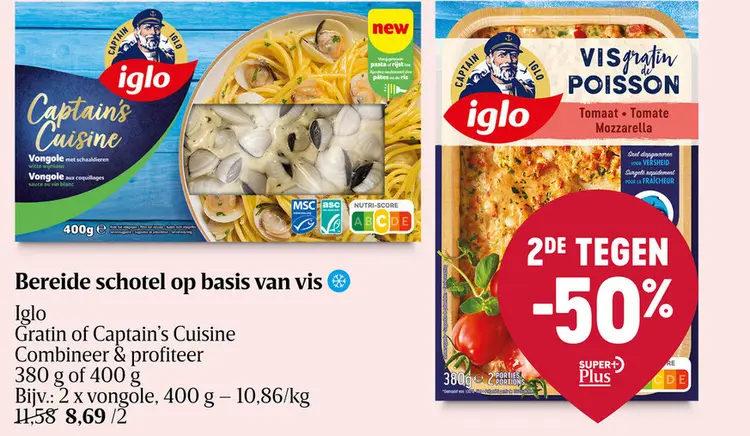 Aanbieding: Visgratin | Spinazie met Roomsaus