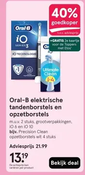 Aanbieding: Oral-B elekt tandenborst opzetborstel