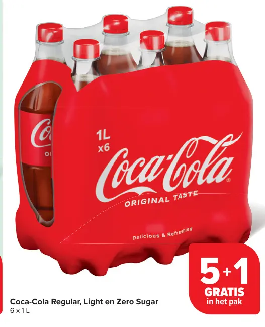 Promotie: Coca-Cola Regular, Light en Zero Sugar