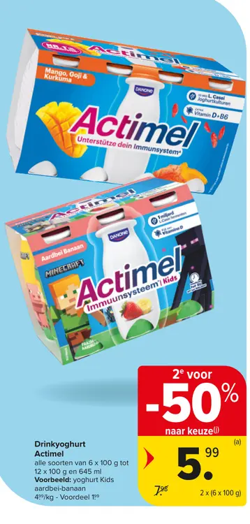 Promotie: Drinkyoghurt Actimel