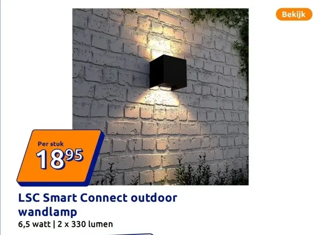 Promotie: LSC Smart Connect outdoor wandlamp