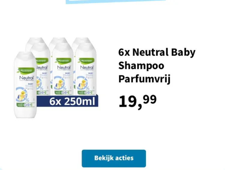 Aanbieding: Neutral Baby Shampoo Parfumvrij
