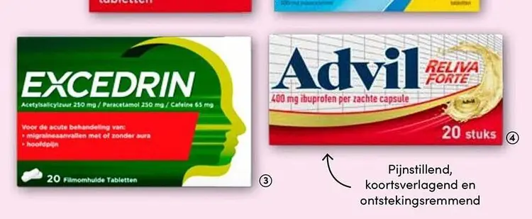 Aanbieding: EXCEDRIN / Advil RELIVA FORTE