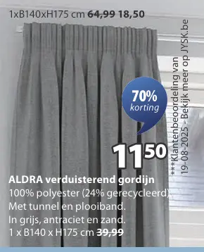 Aanbieding: ALDRA verduisterend gordijn