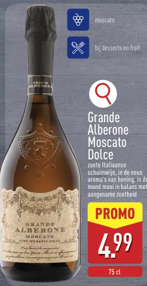 Promotie: Grande Alberone Moscato Dolce