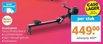 Aanbieding: Roeitrainer Focus Fitness Row 6