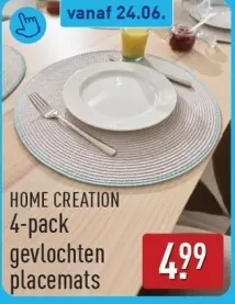 Aanbieding: Gevlochten placemats