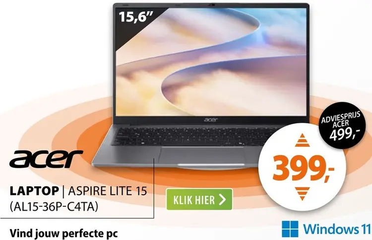 Aanbieding: Laptop | Aspire Lite 15 (AL15-36P-C4TA)