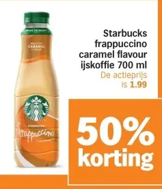 Aanbieding: Frappuccino caramel flavour ijskoffie