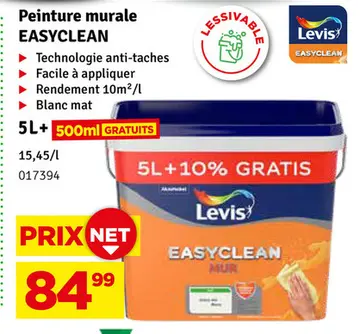 Offre: Peinture murale EASYCLEAN