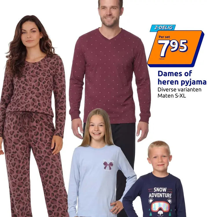 Aanbieding: Dames of heren pyjama
