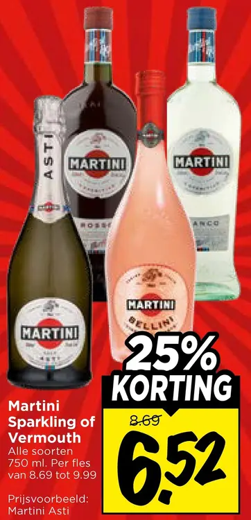 Aanbieding: Martini Sparkling or Vermouth