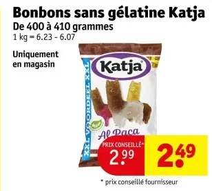 Offre: Bonbons sans gélatine