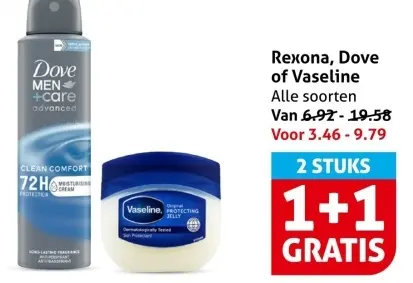 Aanbieding: Rexona, Dove of Vaseline