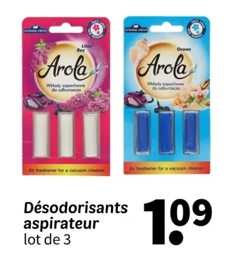 Offre: Désodorisants aspirateur