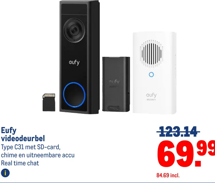 Aanbieding: Eufy videodeurbel