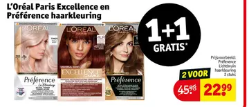 Aanbieding: L'Oréal Paris Excellence en Préférence haarkleuring