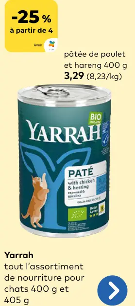 Offre: Yarrah pâtée de poulet et hareng