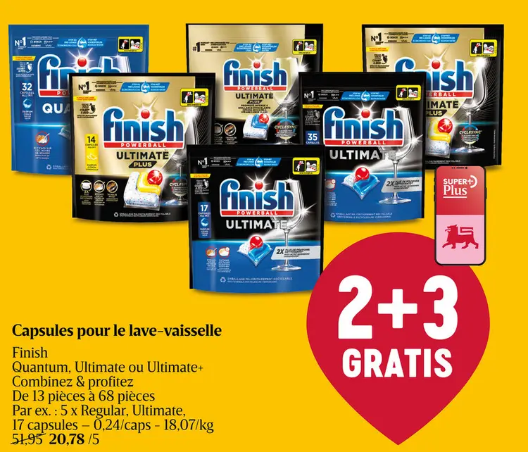 Offre: Capsules pour le lave-vaisselle