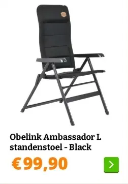 Aanbieding: Ambassador L standenstoel - Black