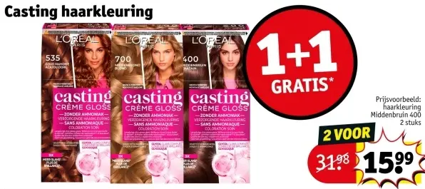 Aanbieding: Casting haarkleuring