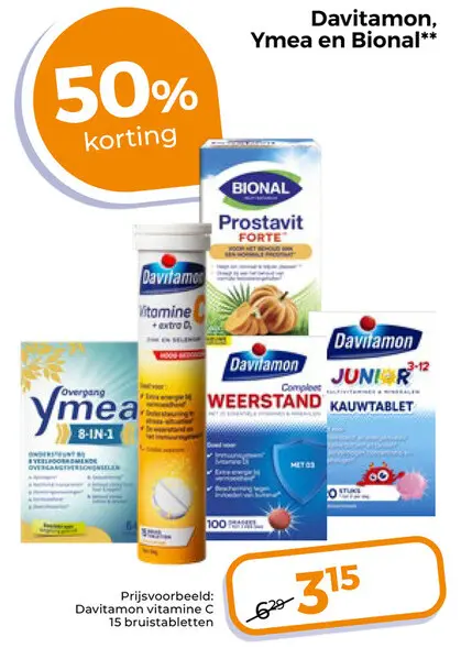 Aanbieding: Davitamon, Ymea en Bional