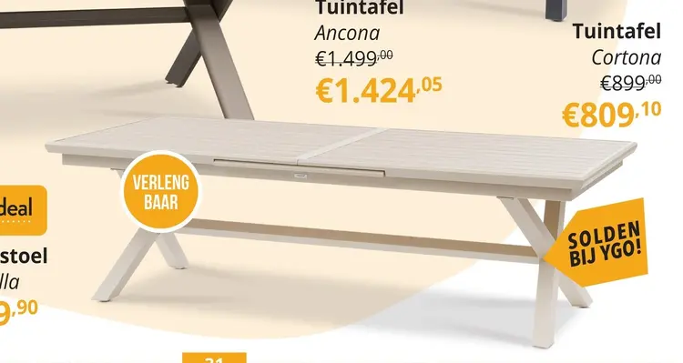 Promotie: Tuintafel Cortona