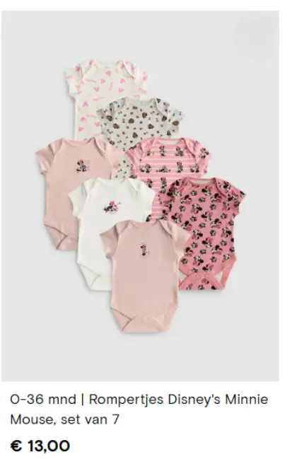 Promotie: Rompertjes Disney's Minnie Mouse