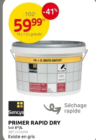 Offre: Primer rapid dry