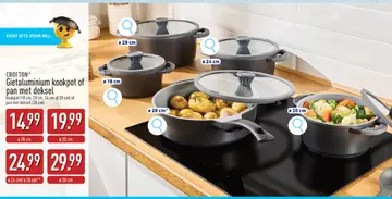 Aanbieding: CROFTON® Gietaluminium kookpot of pan met dek