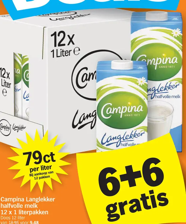 Promotie: Langlekker halfvolle melk